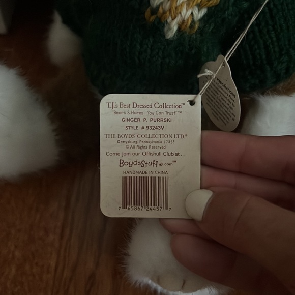 NWT The Boyds Bears Collection Ltd Ginger P. Purrski Cat Stuffed Animal - Picture 3 of 7